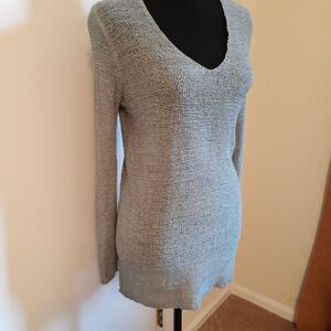 NWT Charlie Paige Womens Long Sleeve V Neck Lt Moss Green Sweater Size SM/PM